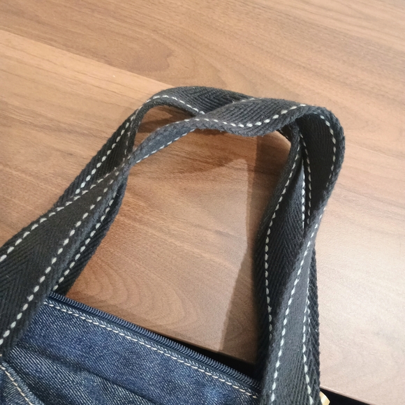 Chala Denim Tote with Brown & Cream Puppy Applique - Picture 6 of 13